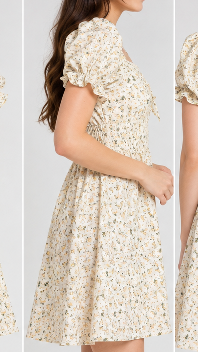 White Floral Lace Sleeveless Mini Dress